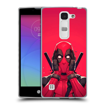 Силиконовый чехол на LG Spirit с принтом Дедпул Deadpool