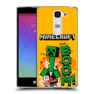 Силиконовый чехол на LG Spirit с принтом Майнкрафт Minecraft