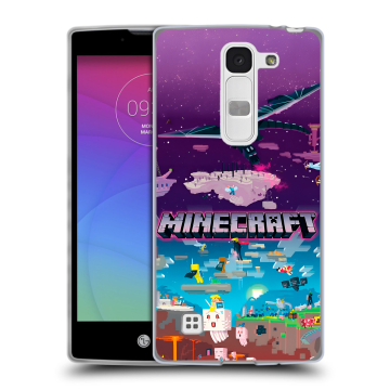 Силиконовый чехол на LG Spirit с принтом Майнкрафт Minecraft