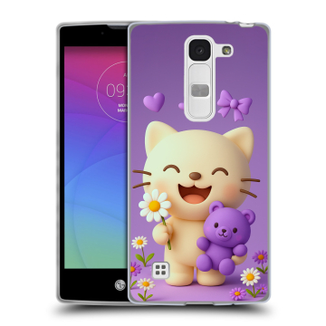 Силиконовый чехол на LG Spirit с принтом для девочек