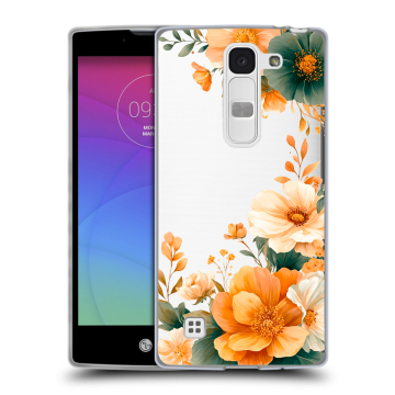 Силиконовый чехол на LG Spirit с принтом Цветы принт