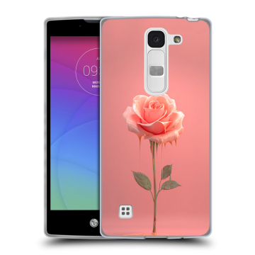 Силиконовый чехол на LG Spirit с принтом Розовая роза
