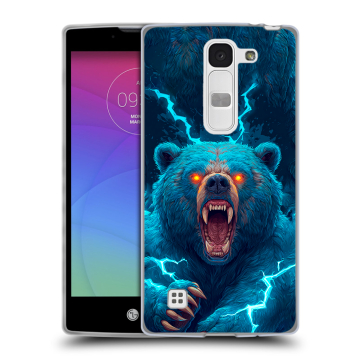 Силиконовый чехол на LG Spirit с принтом Медведь