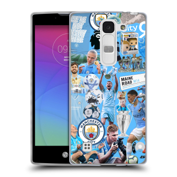 Силиконовый чехол на LG Spirit с принтом Man City Манчестер Сити