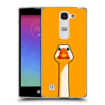 Силиконовый чехол на LG Spirit с принтом Смешная утка