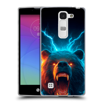 Силиконовый чехол на LG Spirit с принтом Медведь