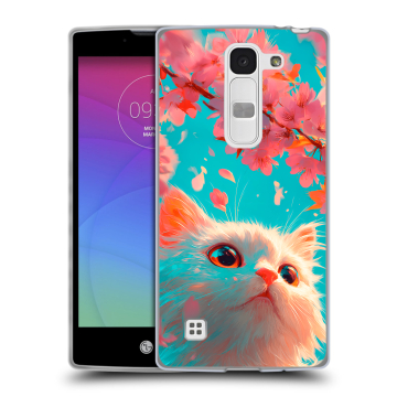 Силиконовый чехол на LG Spirit с принтом Красивый кот