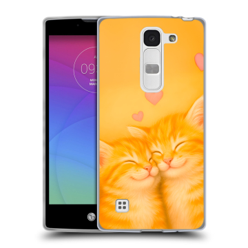 Силиконовый чехол на LG Spirit с принтом Милые котята