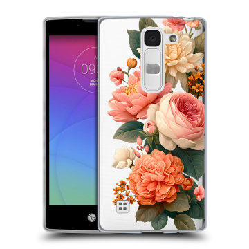 Силиконовый чехол на LG Spirit с принтом цветы