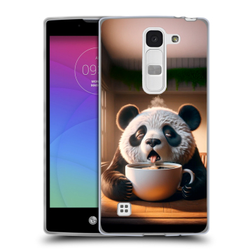 Силиконовый чехол на LG Spirit с принтом смешная панда