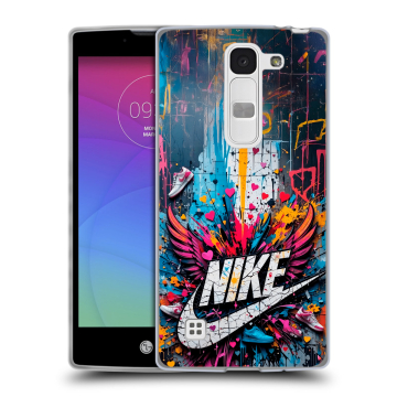 Силиконовый чехол на LG Spirit с принтом Nike Найк