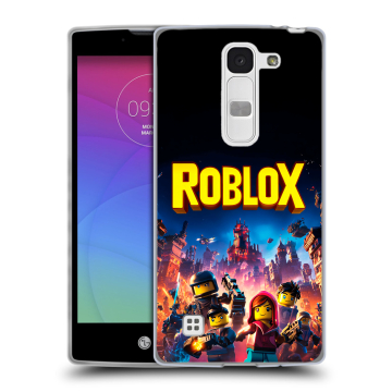 Силиконовый чехол на LG Spirit с принтом Roblox Роблокс