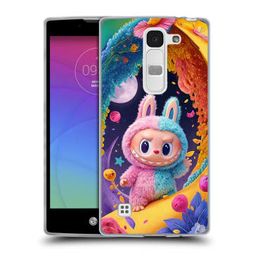 Силиконовый чехол на LG Spirit с принтом Labubu Лабубу