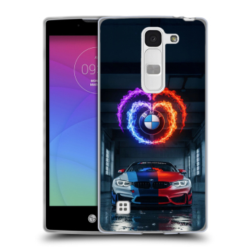 Силиконовый чехол на LG Spirit с принтом BMW БМВ