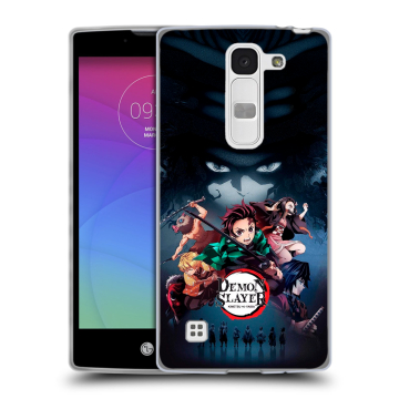 Силиконовый чехол на LG Spirit с принтом Demon Slayer Клинок рассекающий демонов