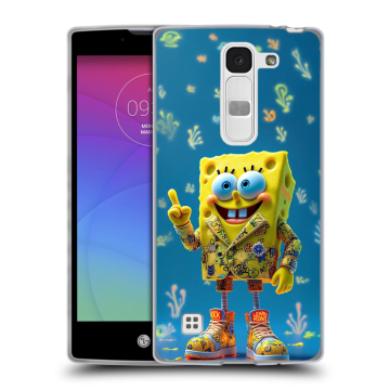 Силиконовый чехол на LG Spirit с принтом Спанч боб Спанчбоб
