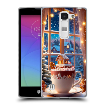 Силиконовый чехол на LG Spirit с принтом Новый год