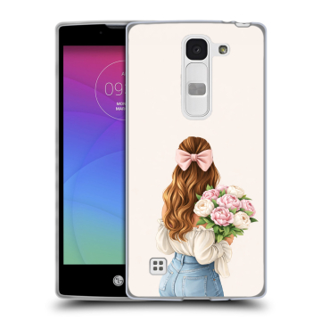 Силиконовый чехол на LG Spirit с принтом женский