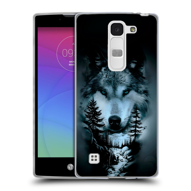 Силиконовый чехол на LG Spirit с принтом Лесной волк Силиконовый чехол на LG Spirit с принтом Лесной волк