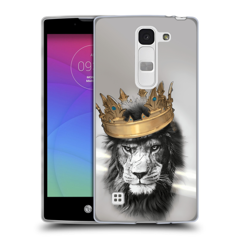 Силиконовый чехол на LG Spirit с принтом Лев с короной Силиконовый чехол на LG Spirit с принтом Лев с короной