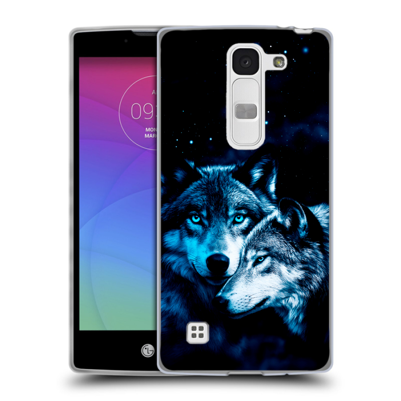 Силиконовый чехол на LG Spirit с принтом Волки Силиконовый чехол на LG Spirit с принтом Волки