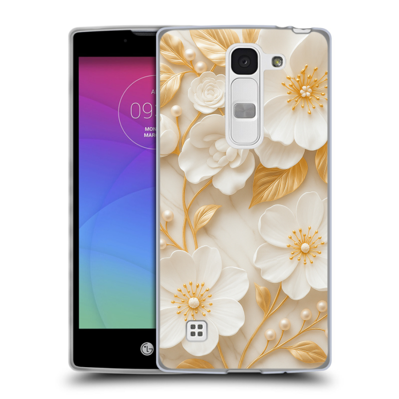 Силиконовый чехол на LG Spirit с принтом Цветы Силиконовый чехол на LG Spirit с принтом Цветы