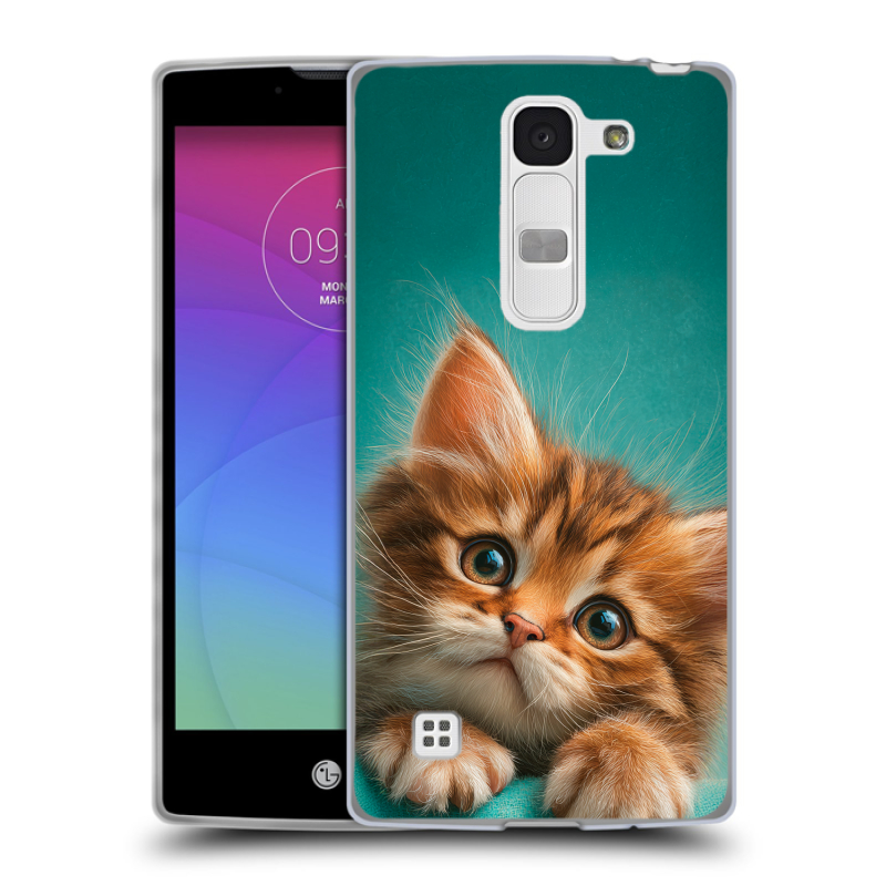 Силиконовый чехол на LG Spirit с принтом котенок Силиконовый чехол на LG Spirit с принтом котенок