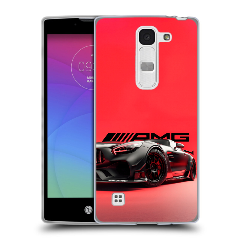 Силиконовый чехол на LG Spirit с принтом Мерседес Mercedes AMG Силиконовый чехол на LG Spirit с принтом Мерседес Mercedes AMG