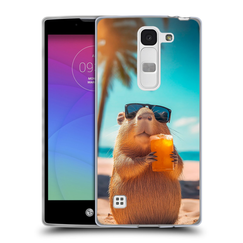 Силиконовый чехол на LG Spirit с принтом Капибара Силиконовый чехол на LG Spirit с принтом Капибара