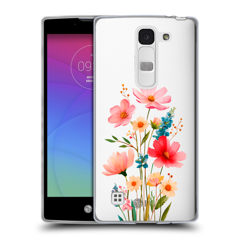 Силиконовый чехол на LG Spirit с принтом Цветы Силиконовый чехол на LG Spirit с принтом Цветы