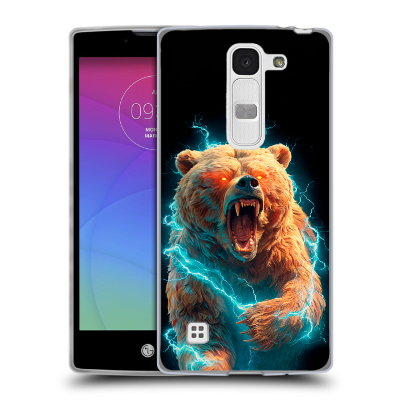 Силиконовый чехол на LG Spirit с принтом Медведь Силиконовый чехол на LG Spirit с принтом Медведь