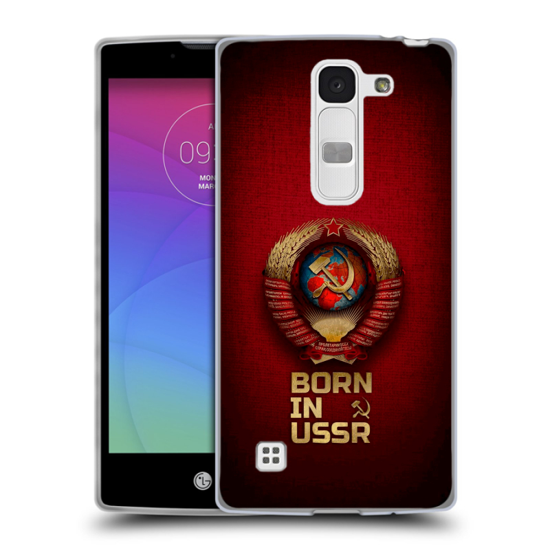 Силиконовый чехол на LG Spirit с принтом Флаг Герб СССР Силиконовый чехол на LG Spirit с принтом Флаг Герб СССР