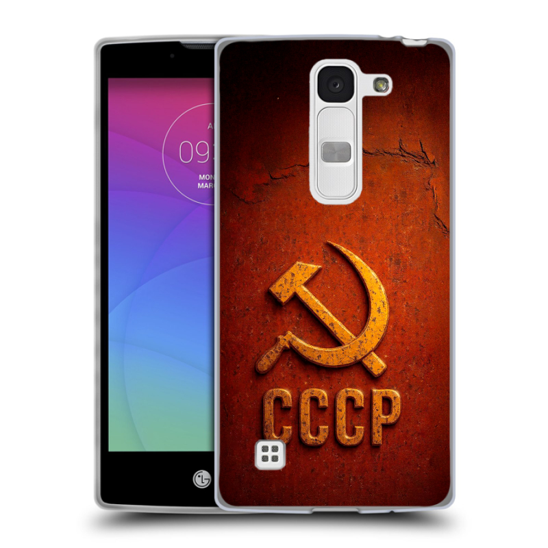 Силиконовый чехол на LG Spirit с принтом Флаг Герб СССР Силиконовый чехол на LG Spirit с принтом Флаг Герб СССР