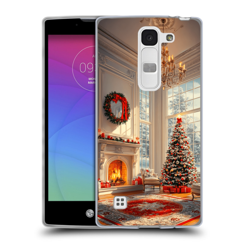 Силиконовый чехол на LG Spirit с принтом Новый год Силиконовый чехол на LG Spirit с принтом Новый год