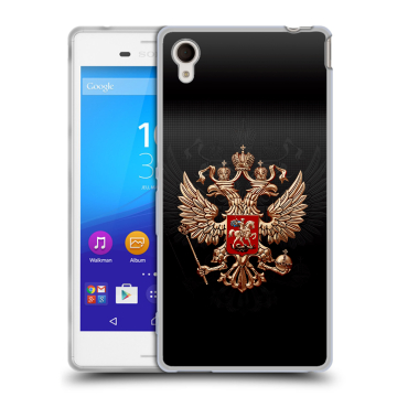 Пластиковый чехол на Sony Xperia M4 Aqua с принтом Герб России Пластиковый чехол на Sony Xperia M4 Aqua с принтом Герб России