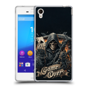 Пластиковый чехол на Sony Xperia M4 Aqua с принтом Скелет карты Пластиковый чехол на Sony Xperia M4 Aqua с принтом Скелет карты