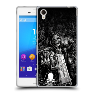 Пластиковый чехол на Sony Xperia M4 Aqua с принтом Скелет Пластиковый чехол на Sony Xperia M4 Aqua с принтом Скелет