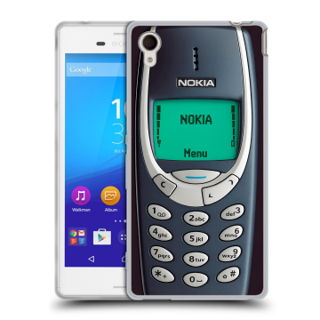 Пластиковый чехол на Sony Xperia M4 Aqua с принтом Старый телефон Пластиковый чехол на Sony Xperia M4 Aqua с принтом Старый телефон