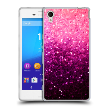 Пластиковый чехол на Sony Xperia M4 Aqua с принтом Блестки Пластиковый чехол на Sony Xperia M4 Aqua с принтом Блестки