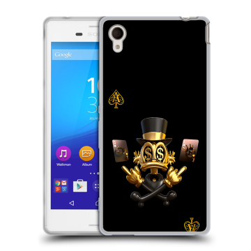 Пластиковый чехол на Sony Xperia M4 Aqua с принтом Золотой скрудж макдак Пластиковый чехол на Sony Xperia M4 Aqua с принтом Золотой скрудж макдак