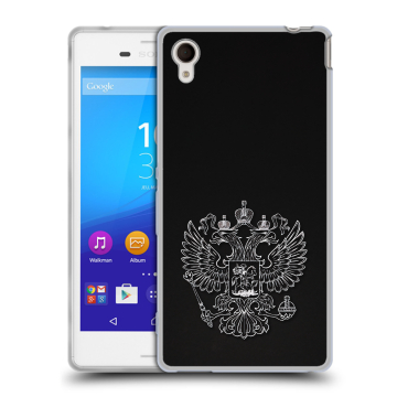 Пластиковый чехол на Sony Xperia M4 Aqua с принтом Герб России Пластиковый чехол на Sony Xperia M4 Aqua с принтом Герб России