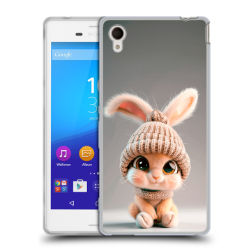 Пластиковый чехол на Sony Xperia M4 Aqua с принтом Кролик Пластиковый чехол на Sony Xperia M4 Aqua с принтом Кролик
