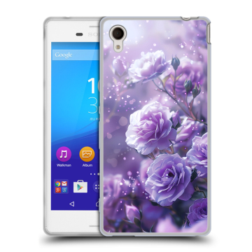 Пластиковый чехол на Sony Xperia M4 Aqua с принтом Розы цветы Пластиковый чехол на Sony Xperia M4 Aqua с принтом Розы цветы