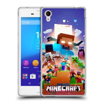Пластиковый чехол на Sony Xperia M4 Aqua с принтом Майнкрафт Minecraft Пластиковый чехол на Sony Xperia M4 Aqua с принтом Майнкрафт Minecraft
