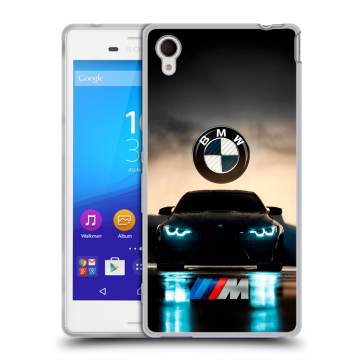 Пластиковый чехол на Sony Xperia M4 Aqua с принтом БМВ BMW Пластиковый чехол на Sony Xperia M4 Aqua с принтом БМВ BMW