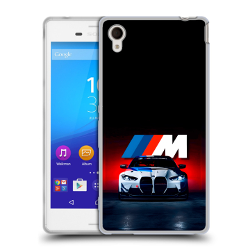 Пластиковый чехол на Sony Xperia M4 Aqua с принтом БМВ BMW Пластиковый чехол на Sony Xperia M4 Aqua с принтом БМВ BMW