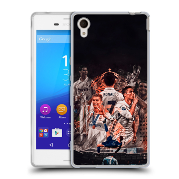 Пластиковый чехол на Sony Xperia M4 Aqua с принтом Реал Роналдо Real Ronaldo Пластиковый чехол на Sony Xperia M4 Aqua с принтом Реал Роналдо Real Ronaldo