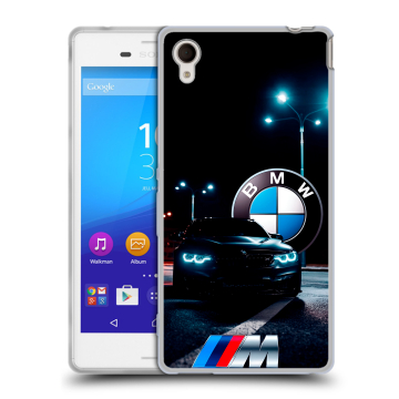 Пластиковый чехол на Sony Xperia M4 Aqua с принтом БМВ BMW Пластиковый чехол на Sony Xperia M4 Aqua с принтом БМВ BMW