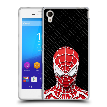 Пластиковый чехол на Sony Xperia M4 Aqua с принтом человек паук spiderman