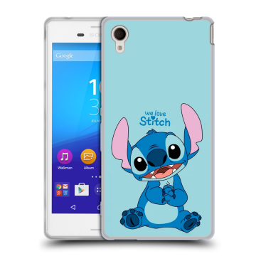 Пластиковый чехол на Sony Xperia M4 Aqua с принтом Лило и Стич Пластиковый чехол на Sony Xperia M4 Aqua с принтом Лило и Стич